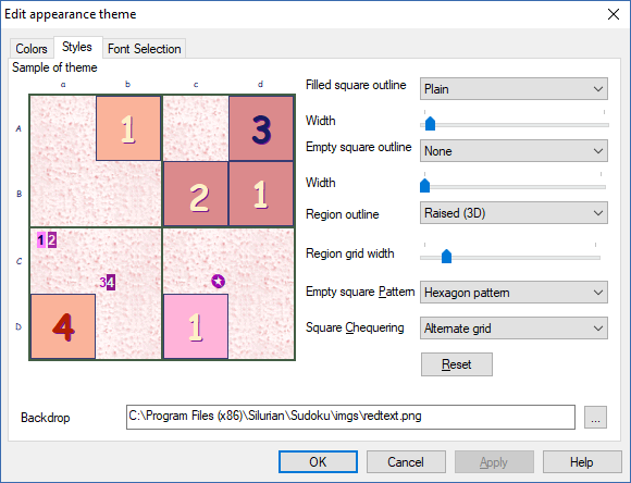 Editing theme styles