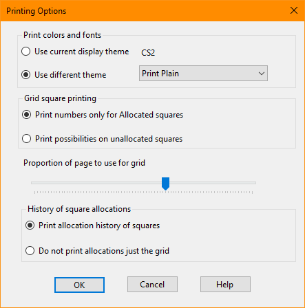 Options for printing