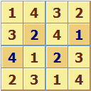 4x4 Sudoku 1 - Solution